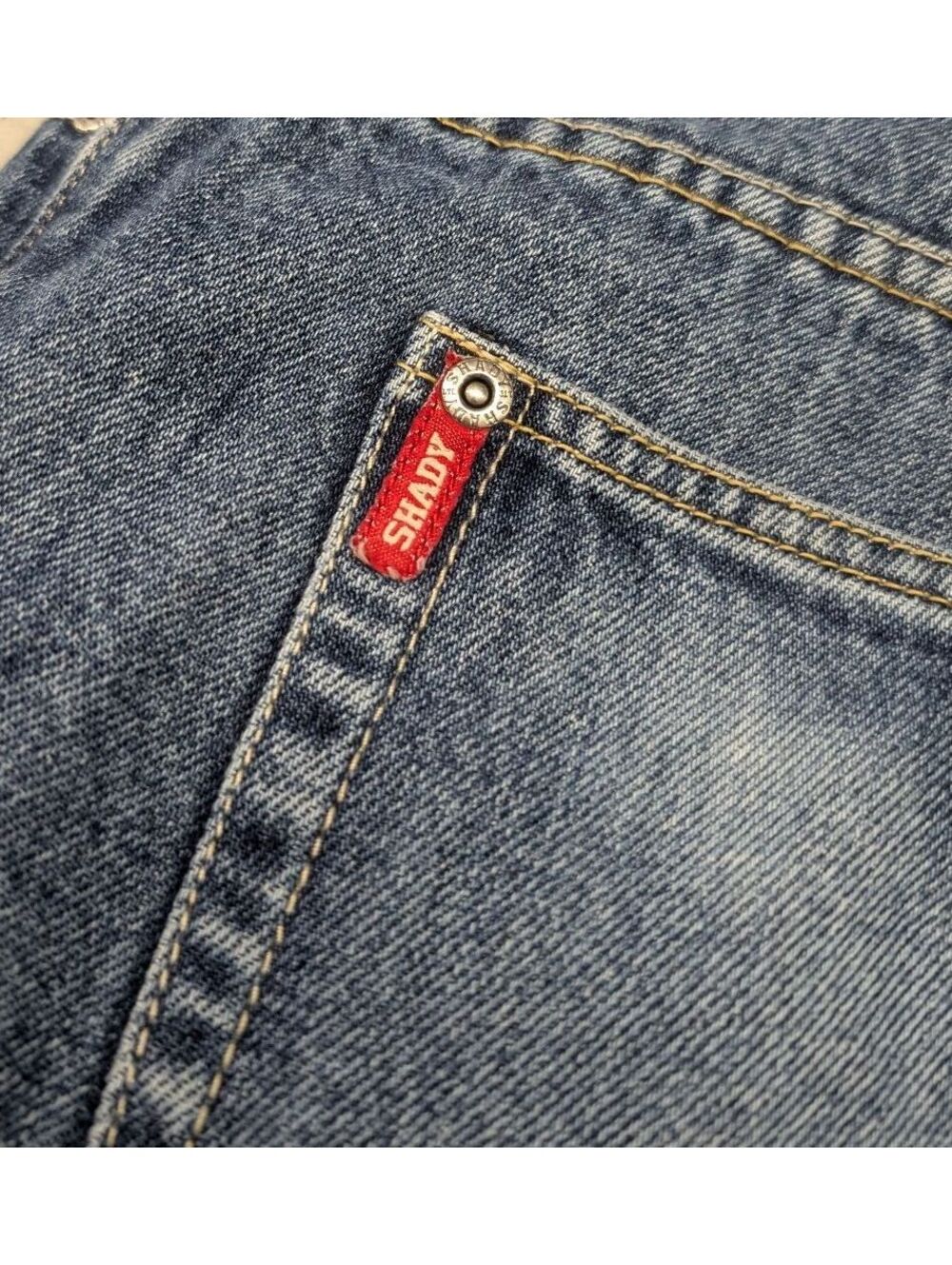 Vintage Y2K Shady Limited Baggy Blue Denim Jeans - Picture 2 of 8